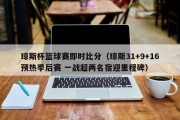 琼斯杯篮球赛即时比分（琼斯31+9+16预热季后赛 一战超两名宿迎里程碑）