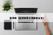 篮球帅（篮球帅哥小涛魔兽全文）