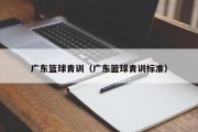 广东篮球青训（广东篮球青训标准）
